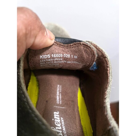 Florsheim Boys Gray Suede Granp Core Dressing Shoes With Blue Laces Size 1 - Picture 10 of 10